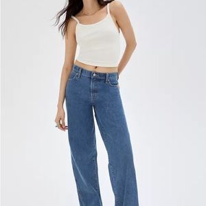 Dark Wash High Waisted Sunday Best Aritzia Baggy Jeans